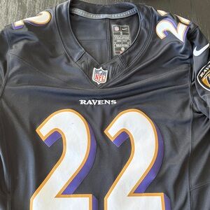 NFL Ravens Black Jersey with Purple and Gold #22 Henry Men Small